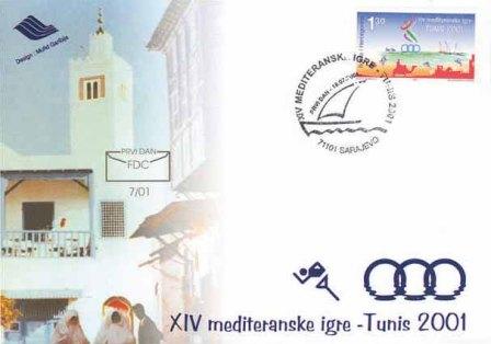 sport---mediteranske-igre-tunis-2001-fdc